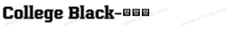 College Black字体转换